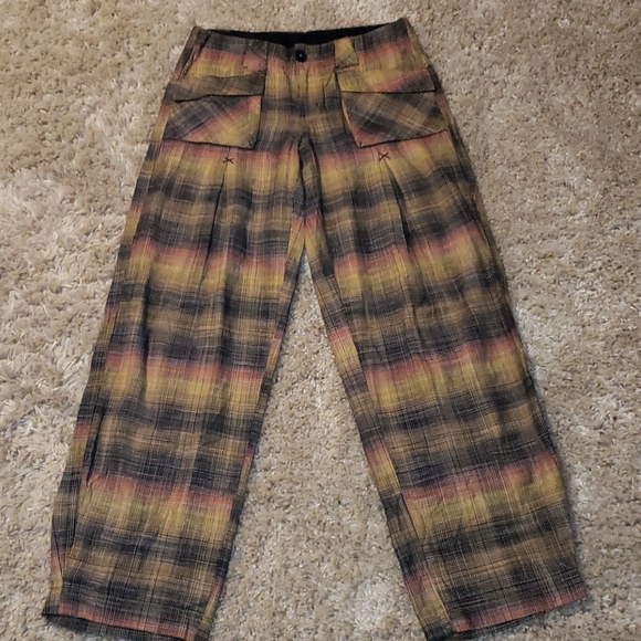 Free People Pants Jumpsuits Birch Plaid Wide Leg Pants Size 2 Poshmark